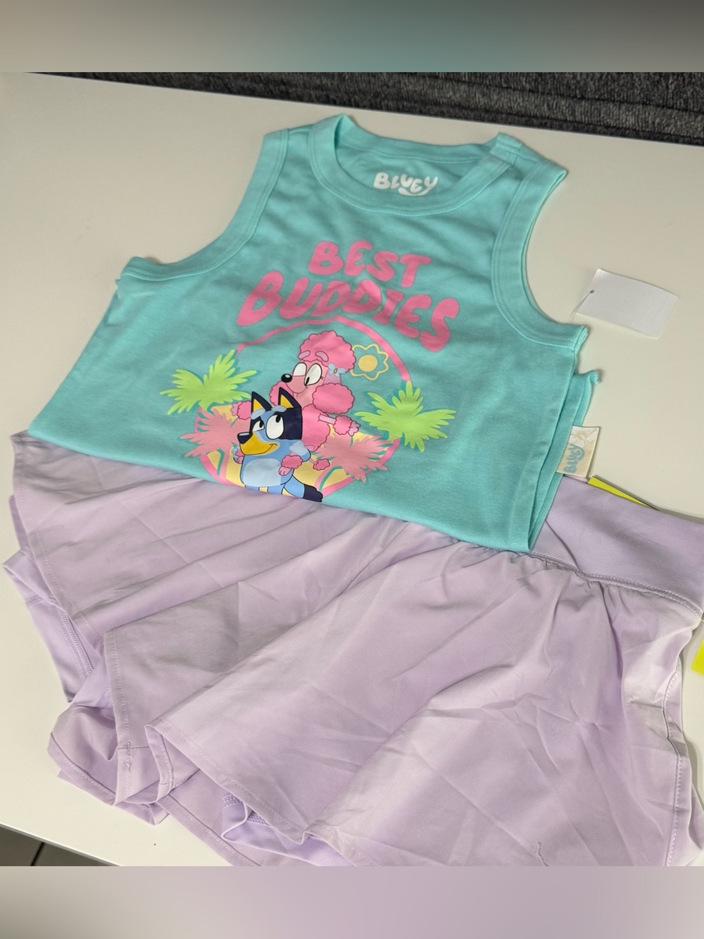 Bluey Tank Top & Lilac Skirt Set